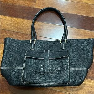 Loro Piana Black Leather Tote Bag